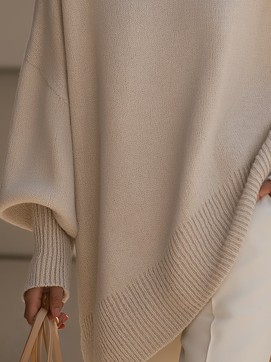 Jeanne | Ruime cashmere trui met ronde hals
