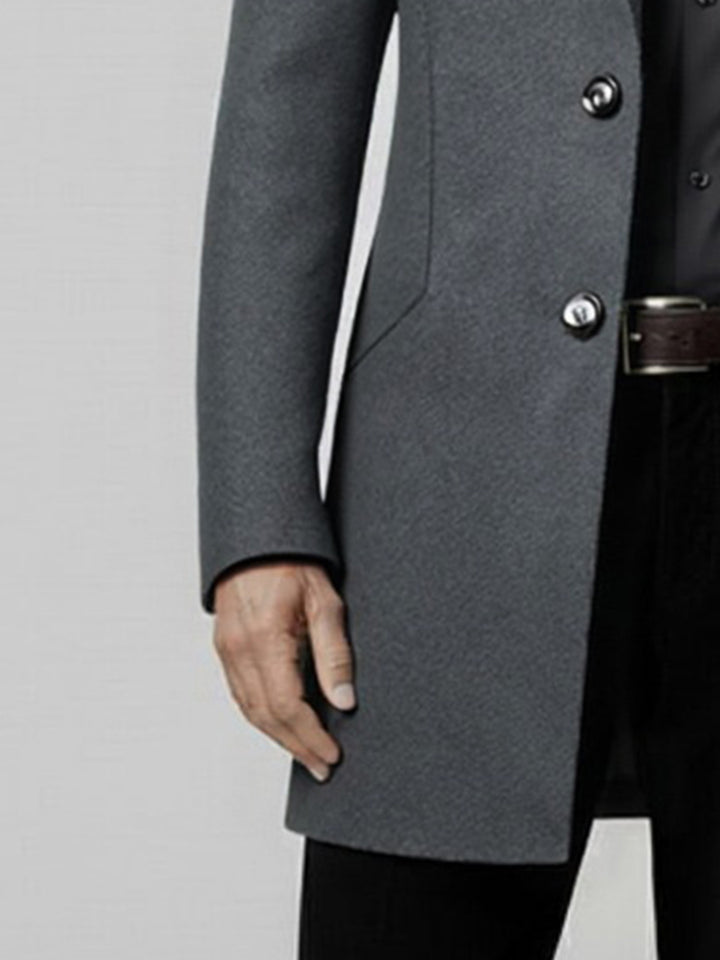 Vellaro – Heren Slim-Fit Grijs Tartan Jas