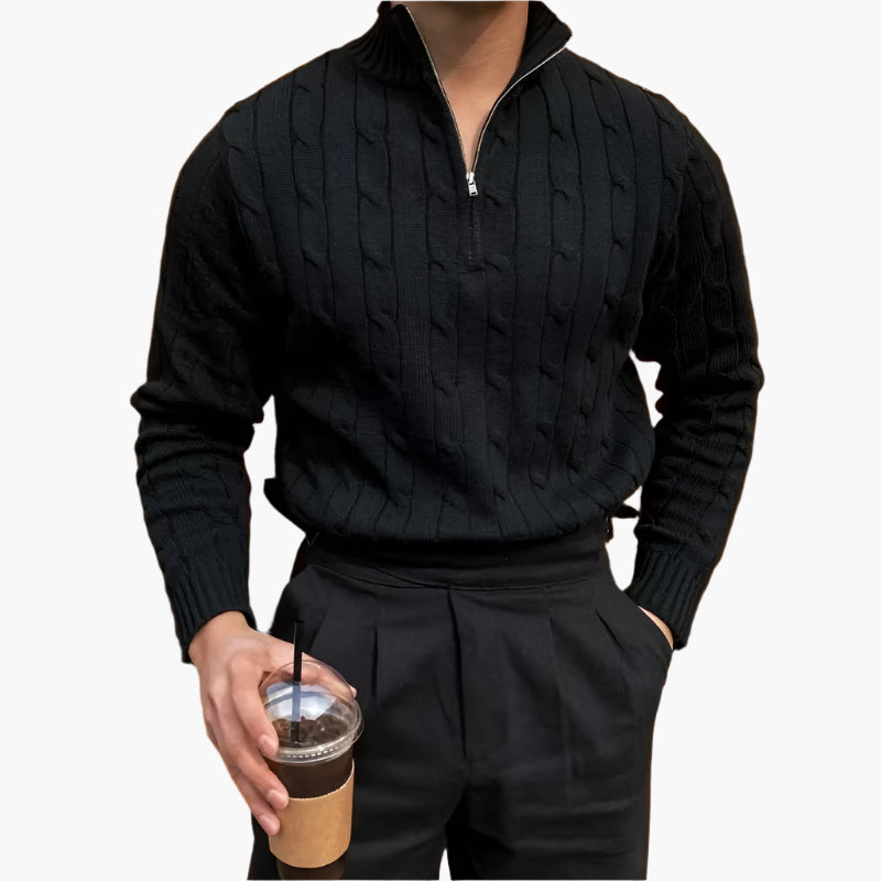Pull Demi-Zip Golvend