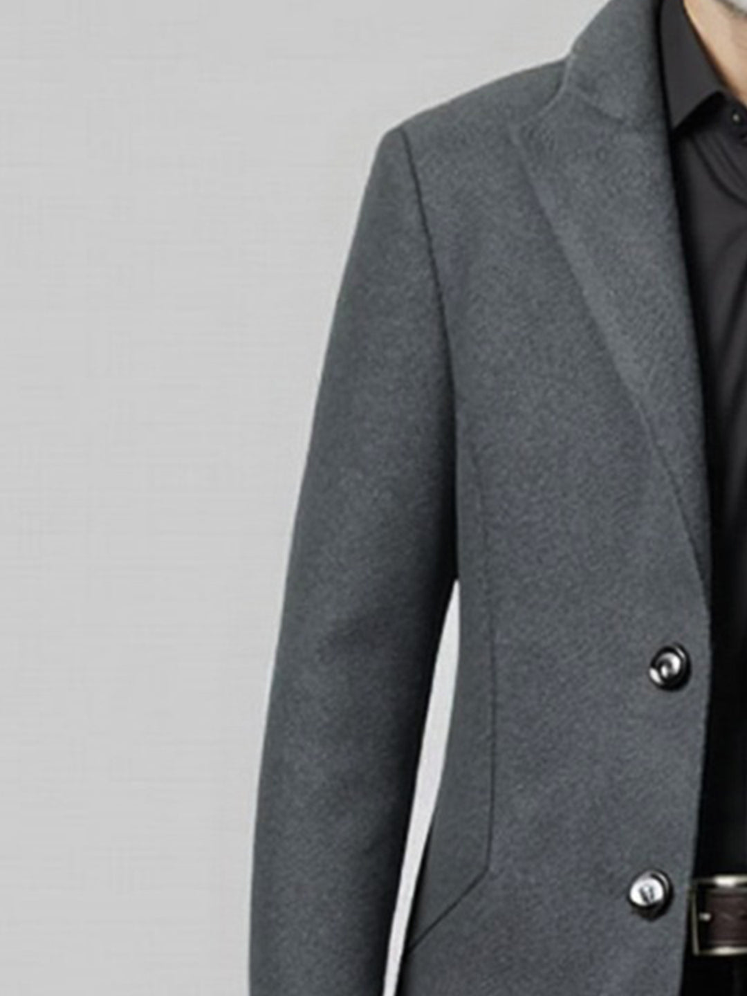 Vellaro – Heren Slim-Fit Grijs Tartan Jas