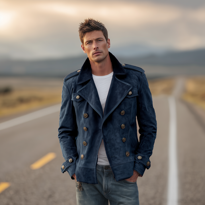 Noud™ – Dubbelrijige Western Jas met Epauletten