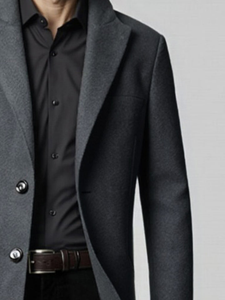 Vellaro – Heren Slim-Fit Grijs Tartan Jas