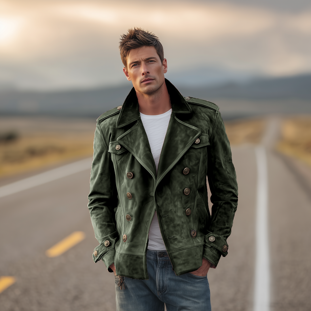 Noud™ – Dubbelrijige Western Jas met Epauletten