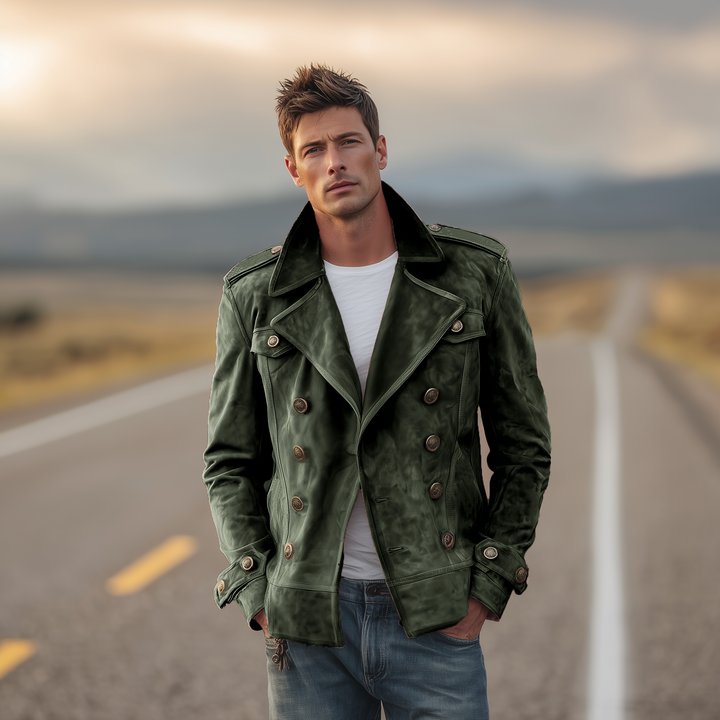 Noud™ – Dubbelrijige Western Jas met Epauletten