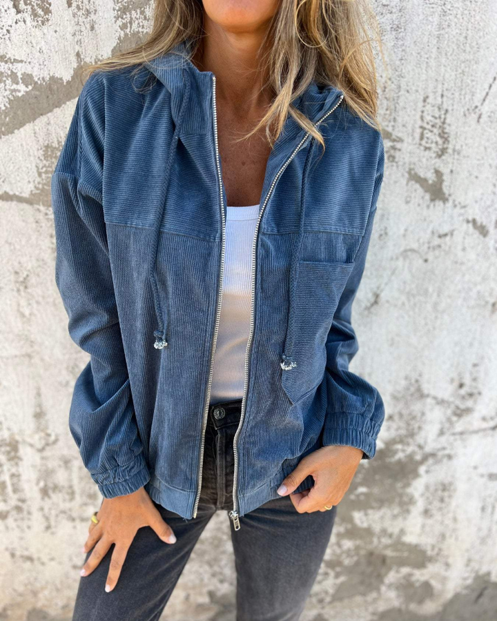 Isabella | Vintage Ribfluwelen Jas