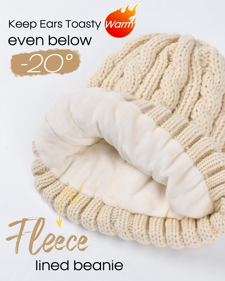 Winter Elegante set van muts-sjaal-handschoenen