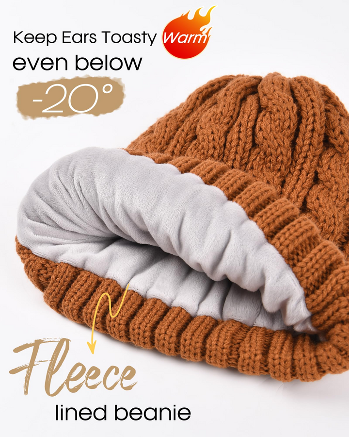 Winter Elegante set van muts-sjaal-handschoenen