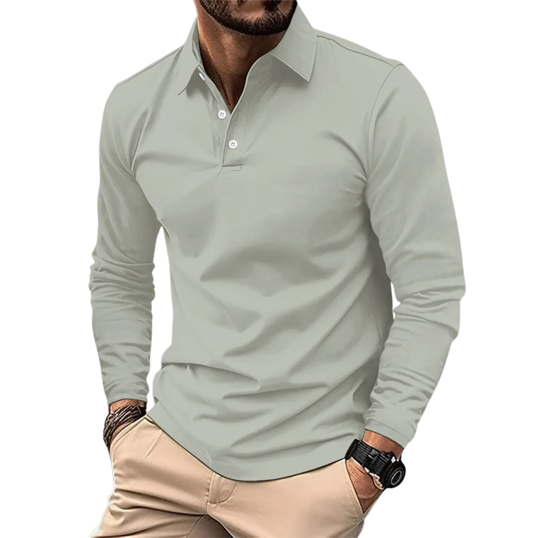 ÉTIENNE | LUXE LANGERMOUW POLO VOOR HEREN