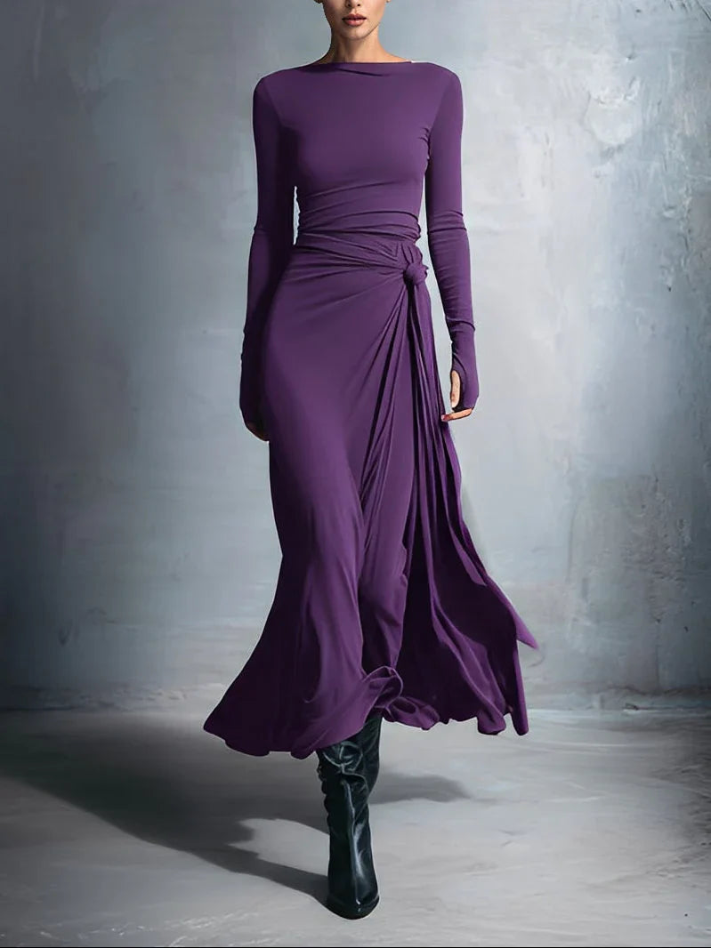 Naiara ❘ Maxi-jurk met zijknopen
