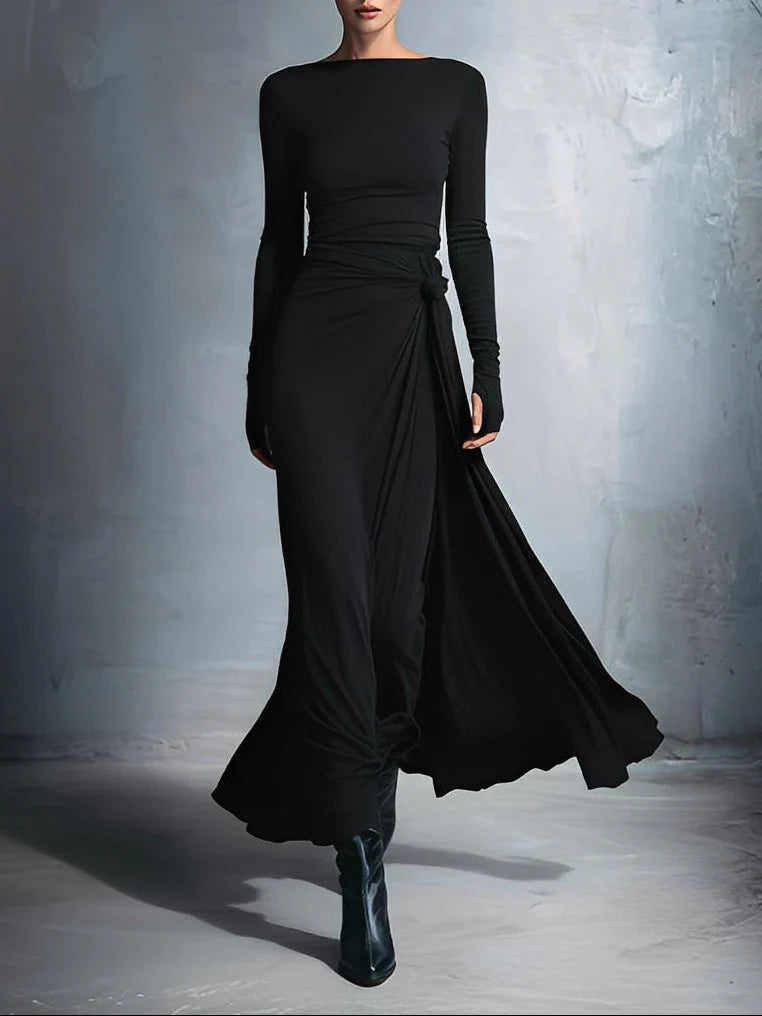 Naiara ❘ Maxi-jurk met zijknopen