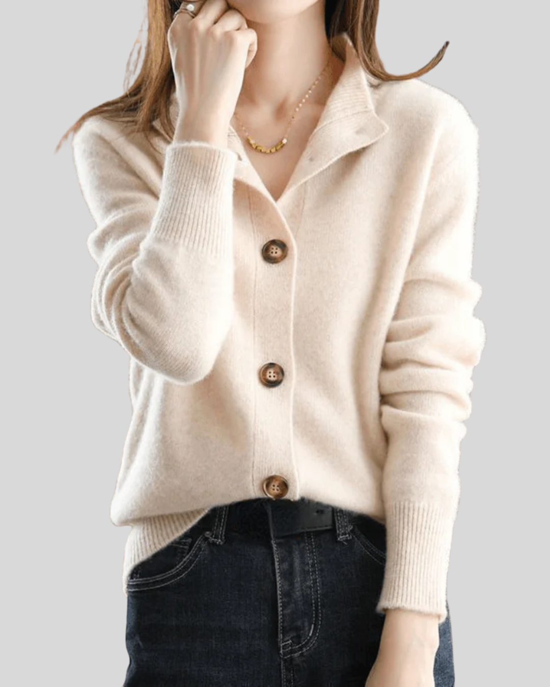 Claire | Retro-Stijl Cashmere Cardigan