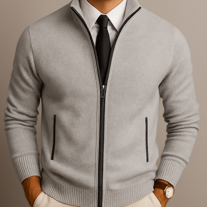 Robert | Gebreide Cardigan met Rits