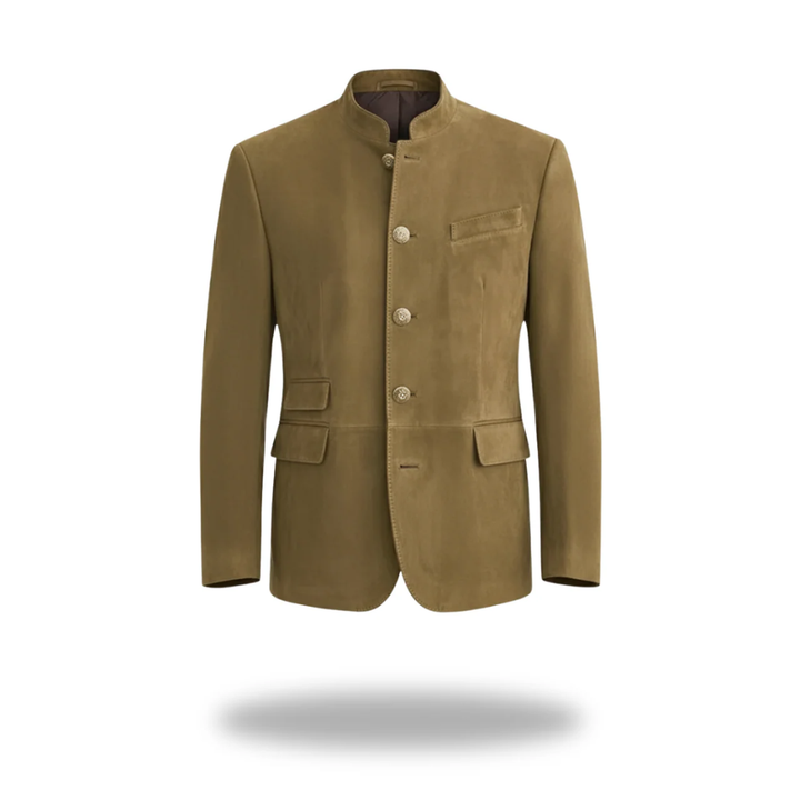 HEREN BLAZER MET ADEMENDE STOF