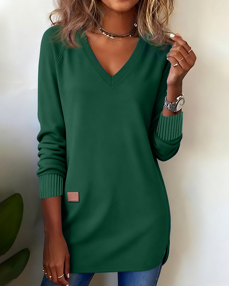 Modieuze Trui met V-Hals