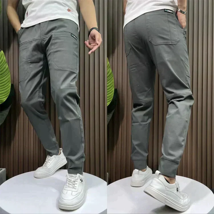 ELASTISCHE CARGO BROEK MET MEERDERHEIDEN