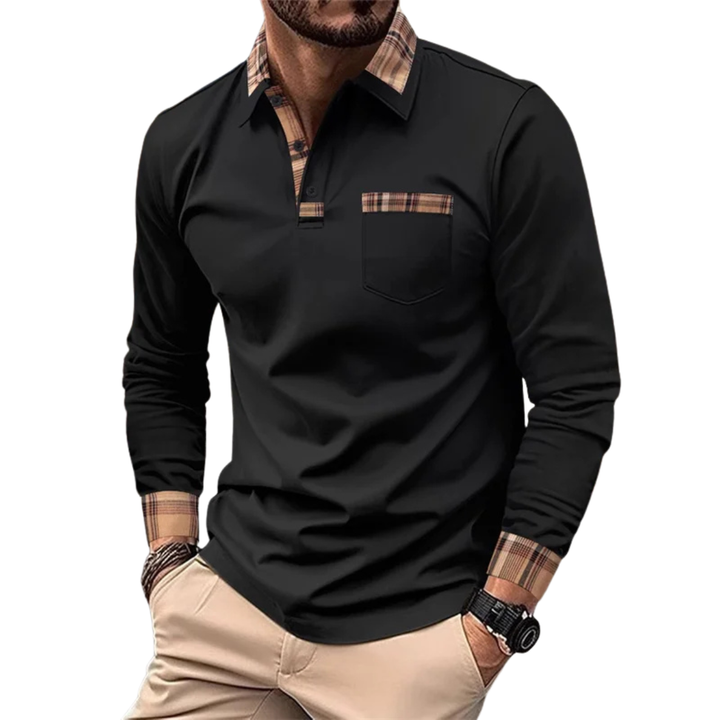 LÉONARD | LUXE POLO MET CHIQUE GERUITE DETAILS VOOR HEREN