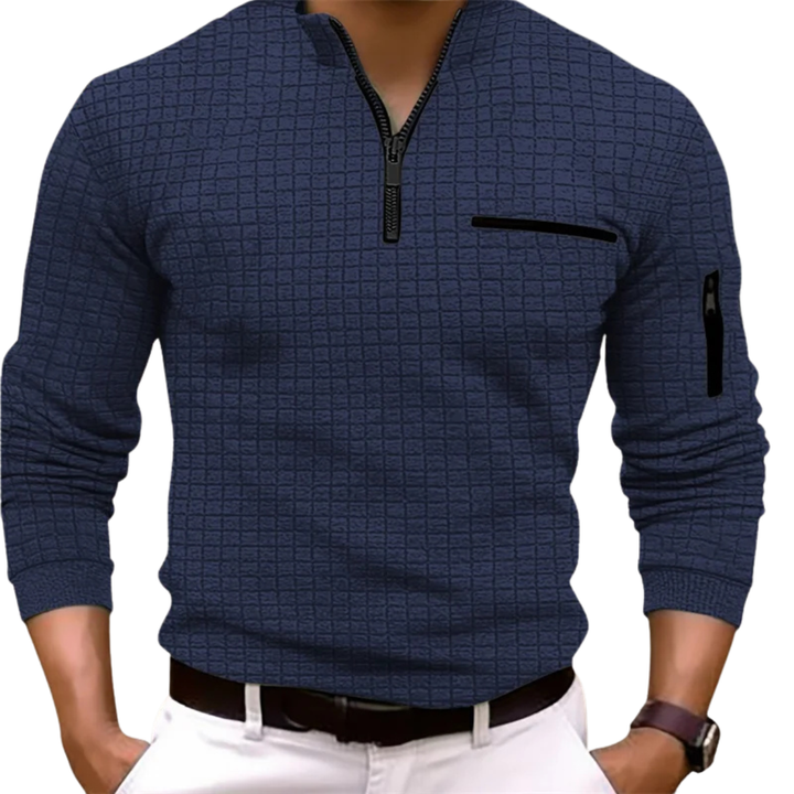 VALENTIN | LUXE GEWEVEN POLO MET RITS