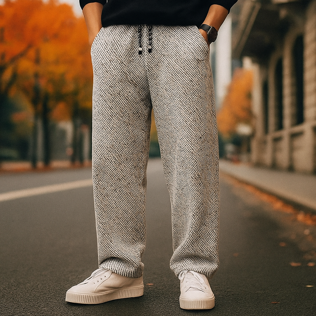 TEXTUUR PANTALON MET TOUW