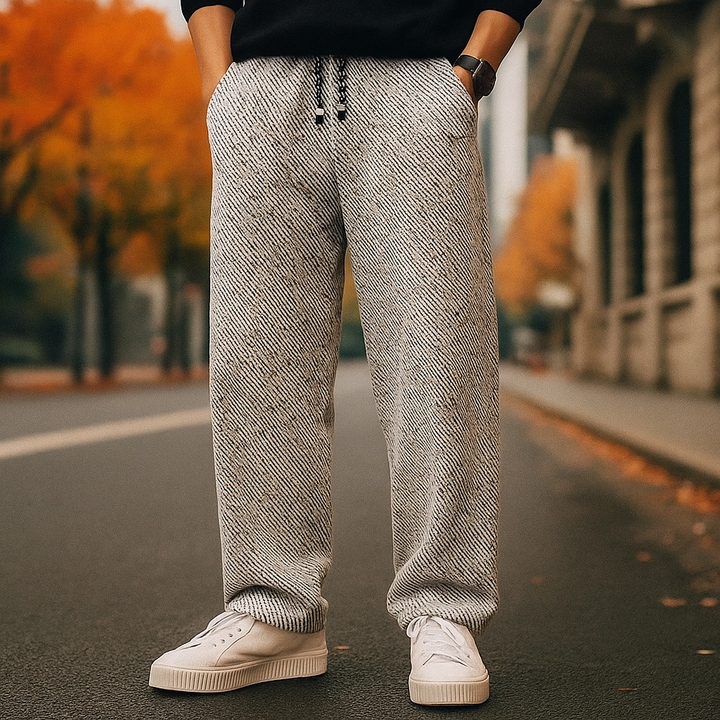 TEXTUUR PANTALON MET TOUW