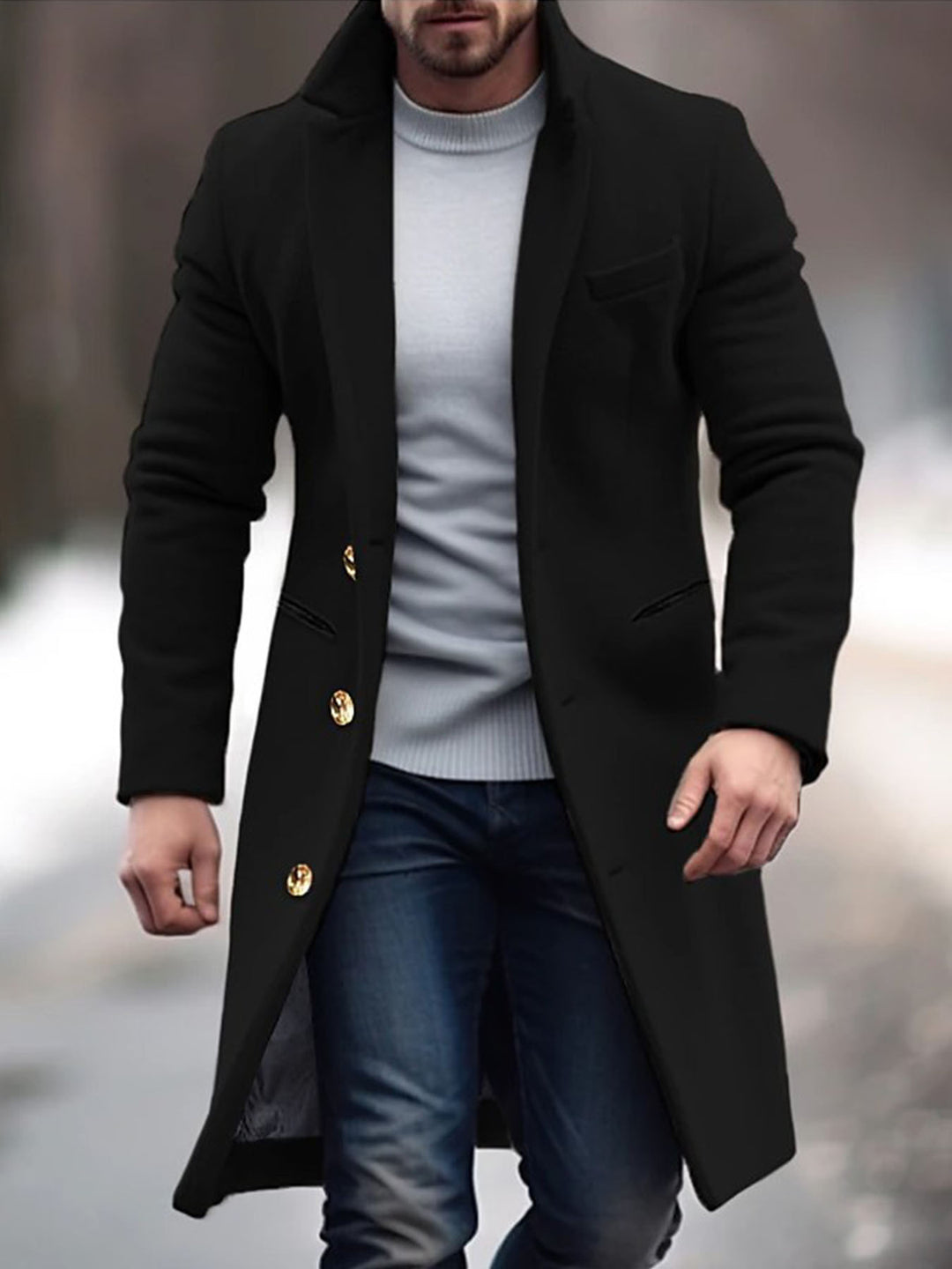 Valebrook™ – Middenlange Effen Jas