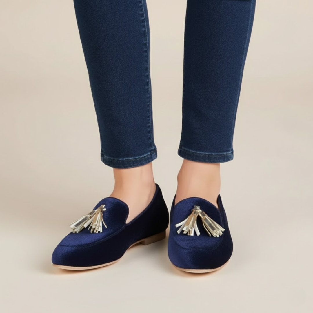 Penelope Blauwe Loafers