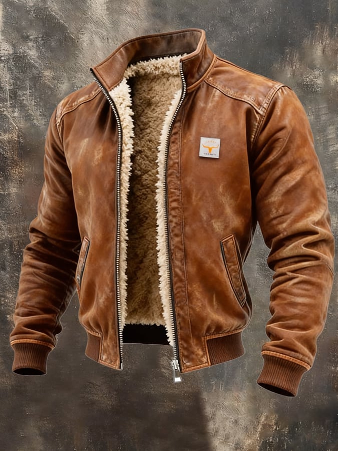 BLAZER MET VERSLETEN EFFECT EN GESTRUCTUREERDE Kraag