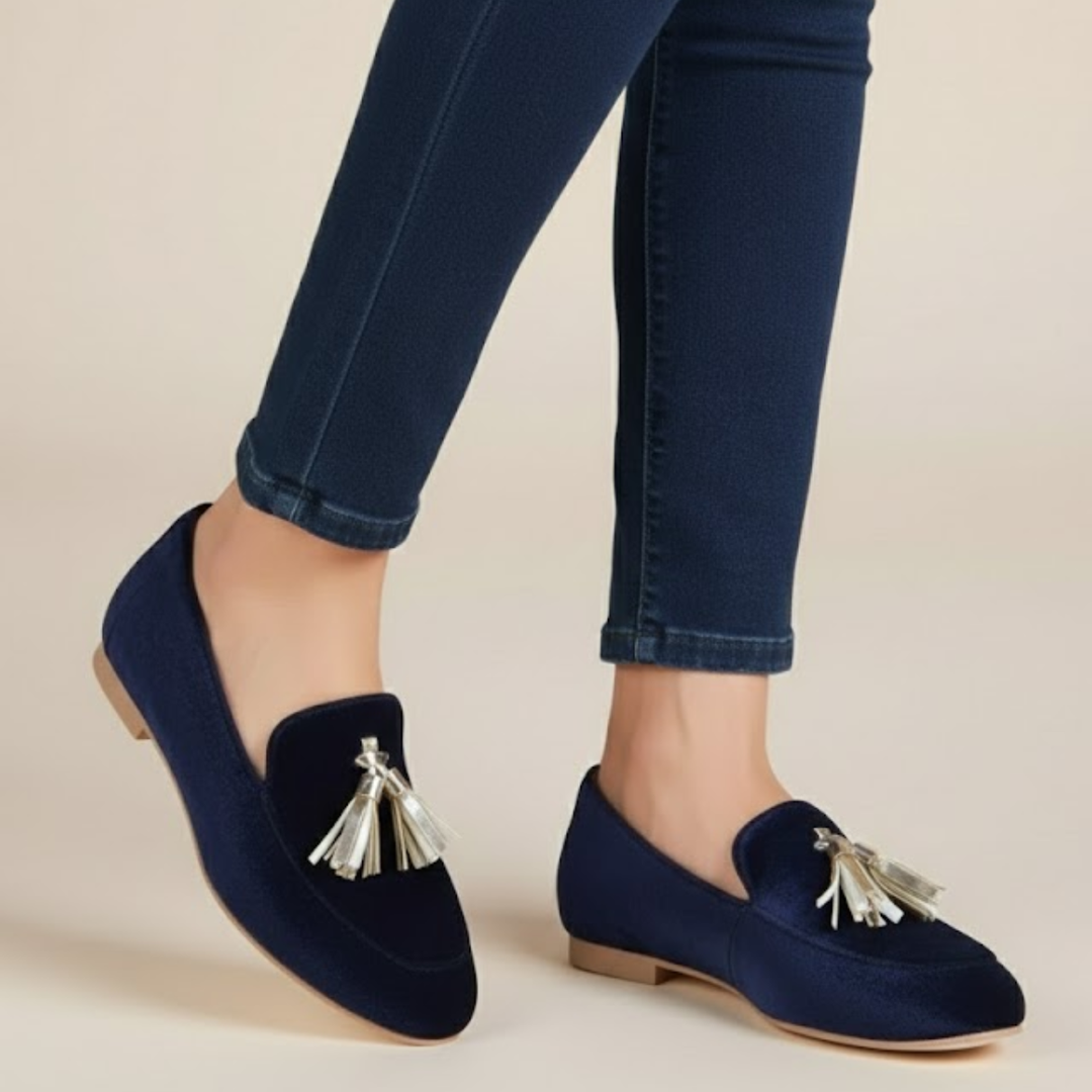 Penelope Blauwe Loafers
