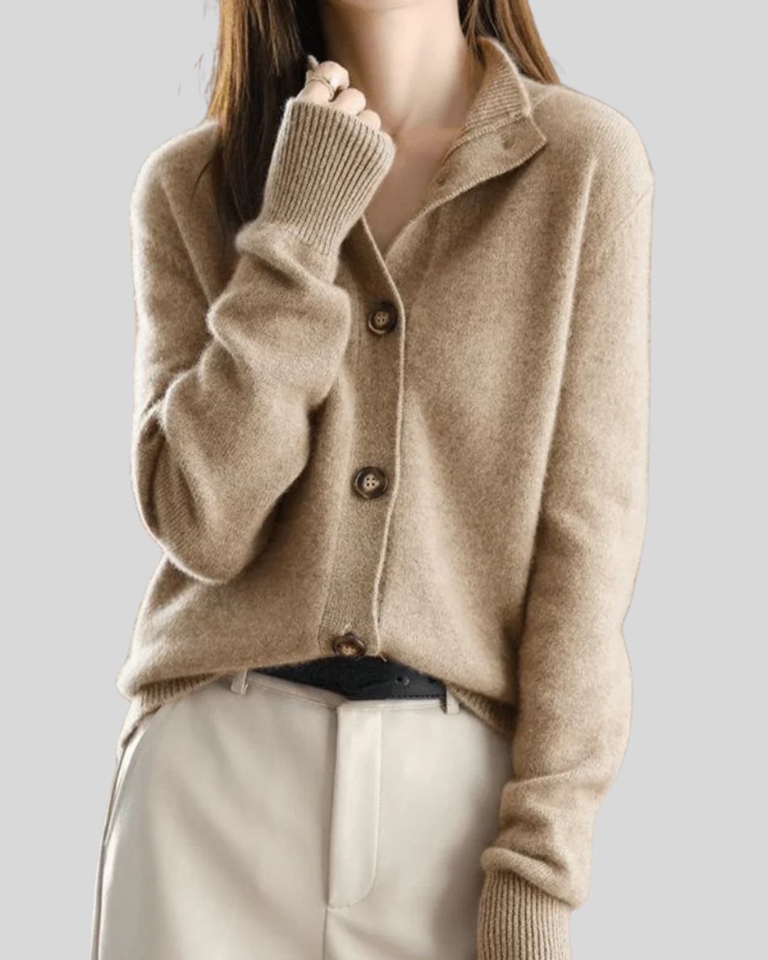 Claire | Retro-Stijl Cashmere Cardigan
