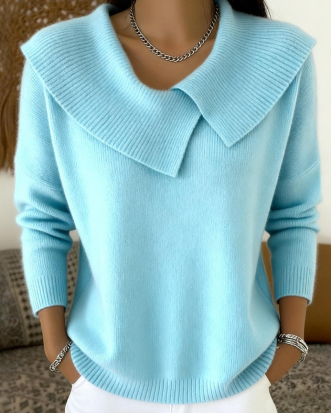Lucia - Warme Pullover met Zachte Kraag