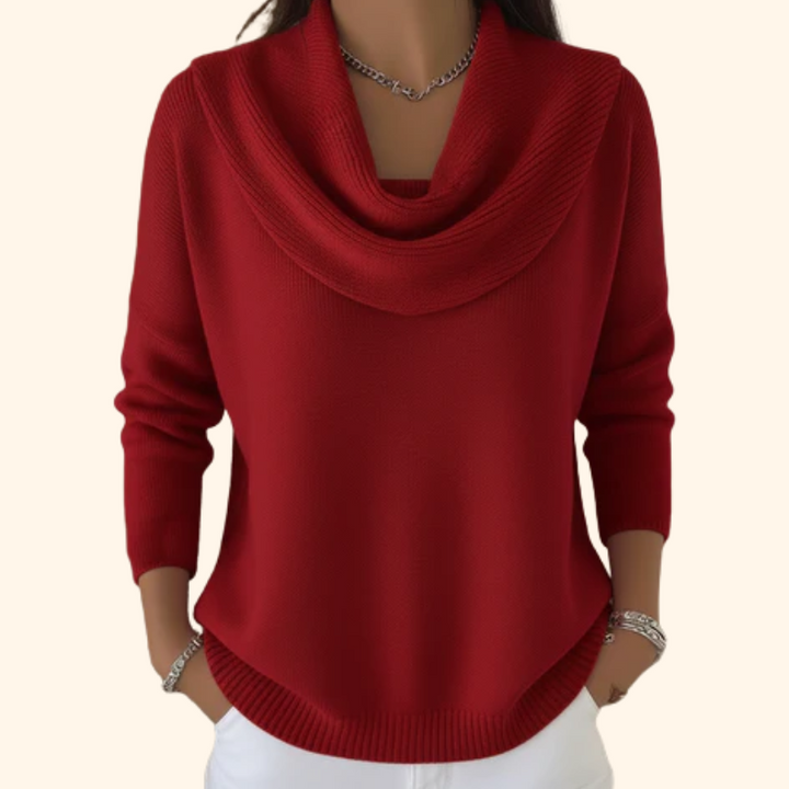Laura™ – Zachte Trui met Watervalhals