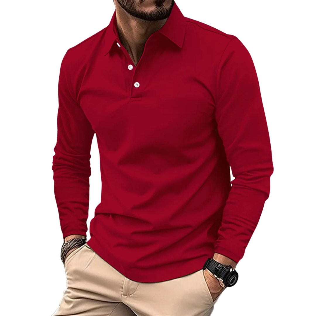 ÉTIENNE | LUXE LANGERMOUW POLO VOOR HEREN