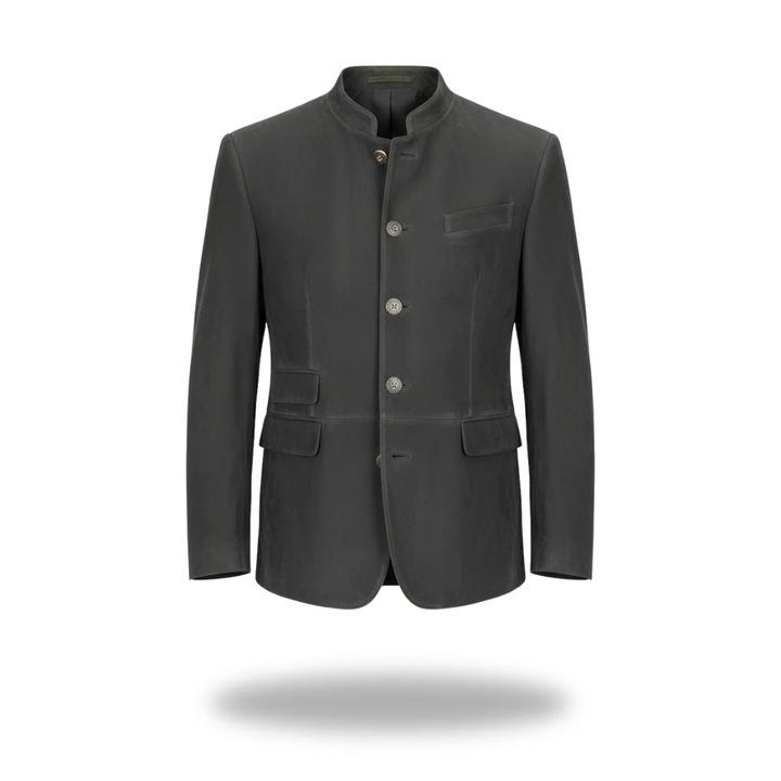 HEREN BLAZER MET ADEMENDE STOF