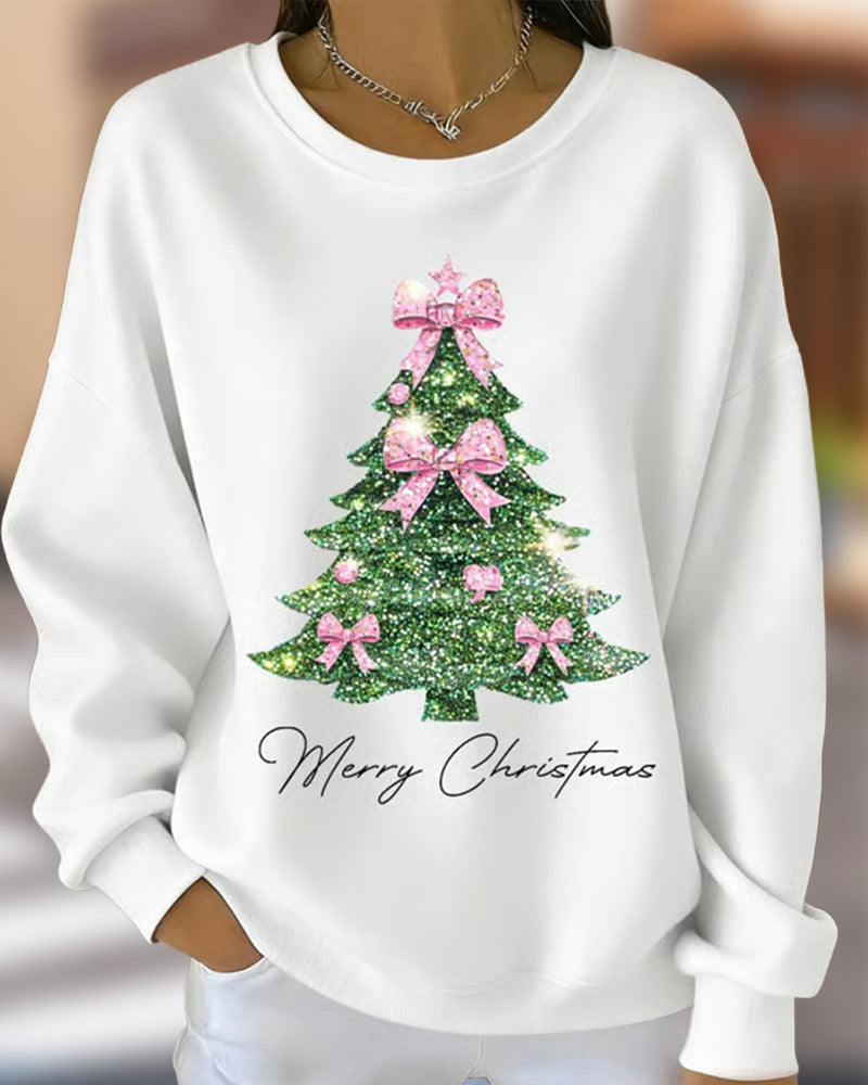 EverYule™ – Ronde Hals Kerstboom Sweatshirt