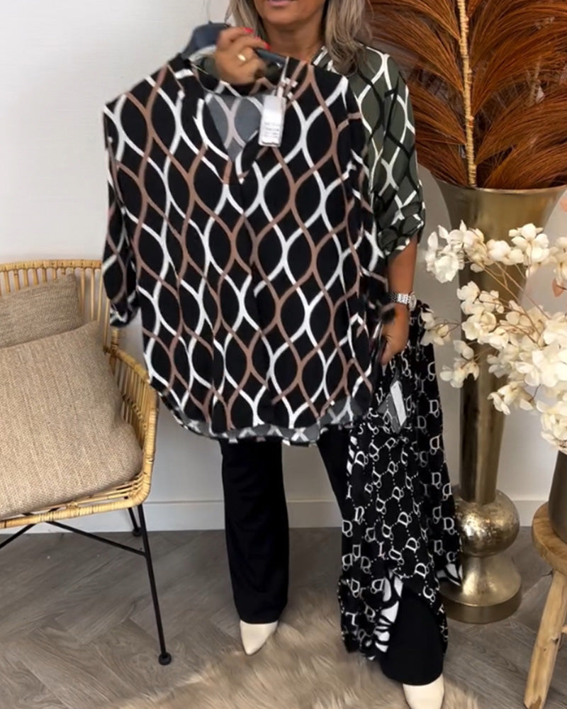 MARIELLA | Moderne Grafische Blouse met Licht Comfort voor een Veelzijdige Look