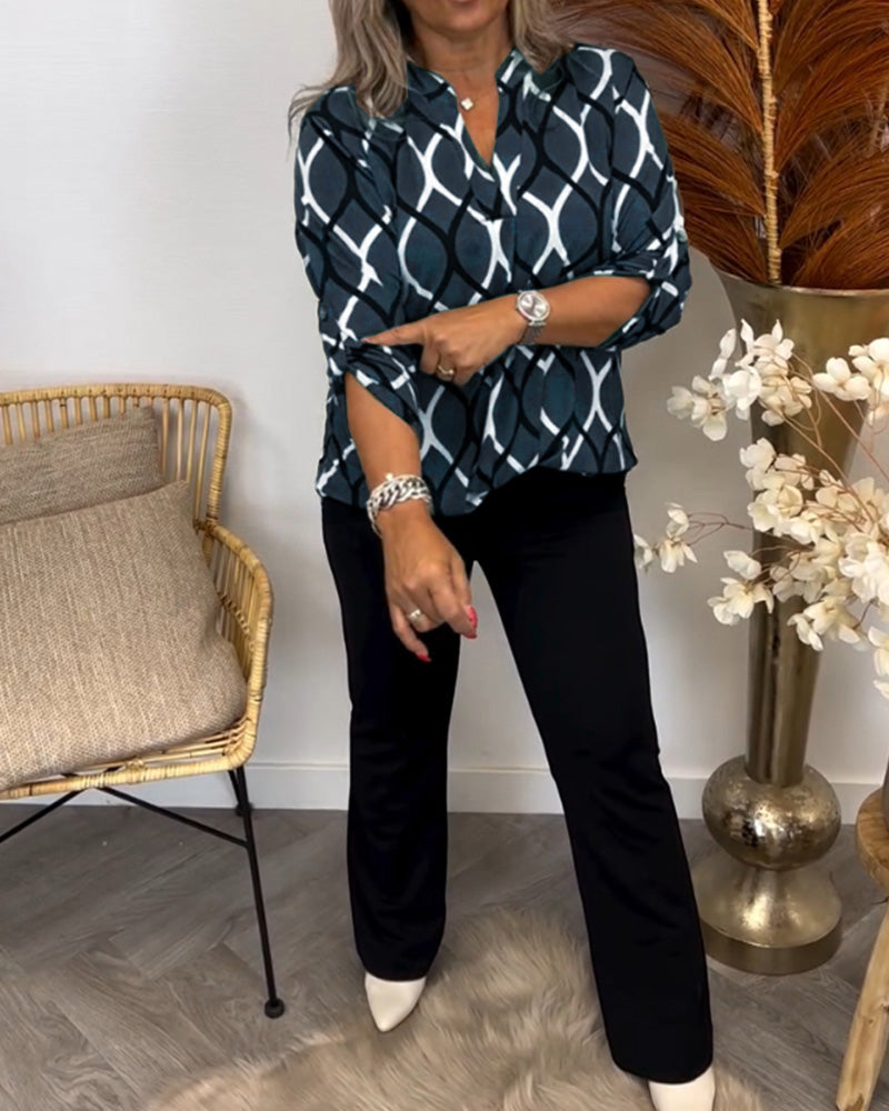 MARIELLA | Moderne Grafische Blouse met Licht Comfort voor een Veelzijdige Look