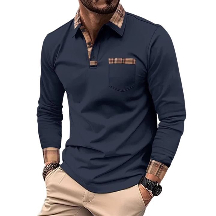 LÉONARD | LUXE POLO MET CHIQUE GERUITE DETAILS VOOR HEREN