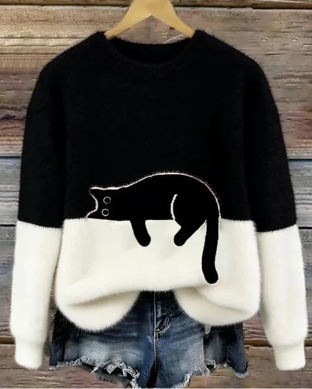 Luna - Dames Trui met Kattenmotief