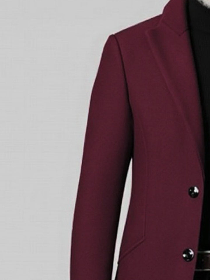 Vellaro – Heren Slim-Fit Grijs Tartan Jas