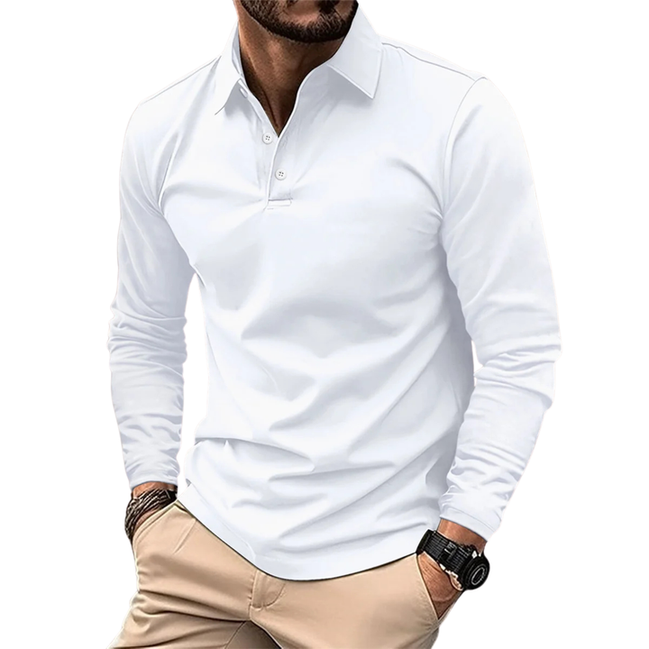 ÉTIENNE | LUXE LANGERMOUW POLO VOOR HEREN