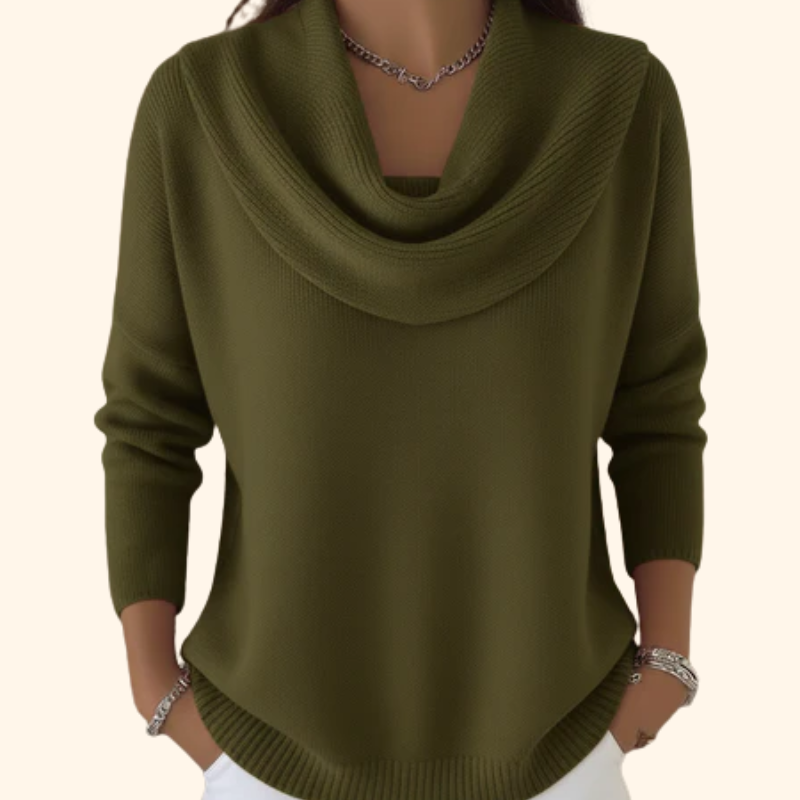 Laura™ – Zachte Trui met Watervalhals