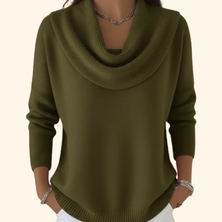 Laura™ – Zachte Trui met Watervalhals
