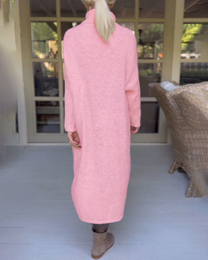 Trui met hoge hals en lange mouwen