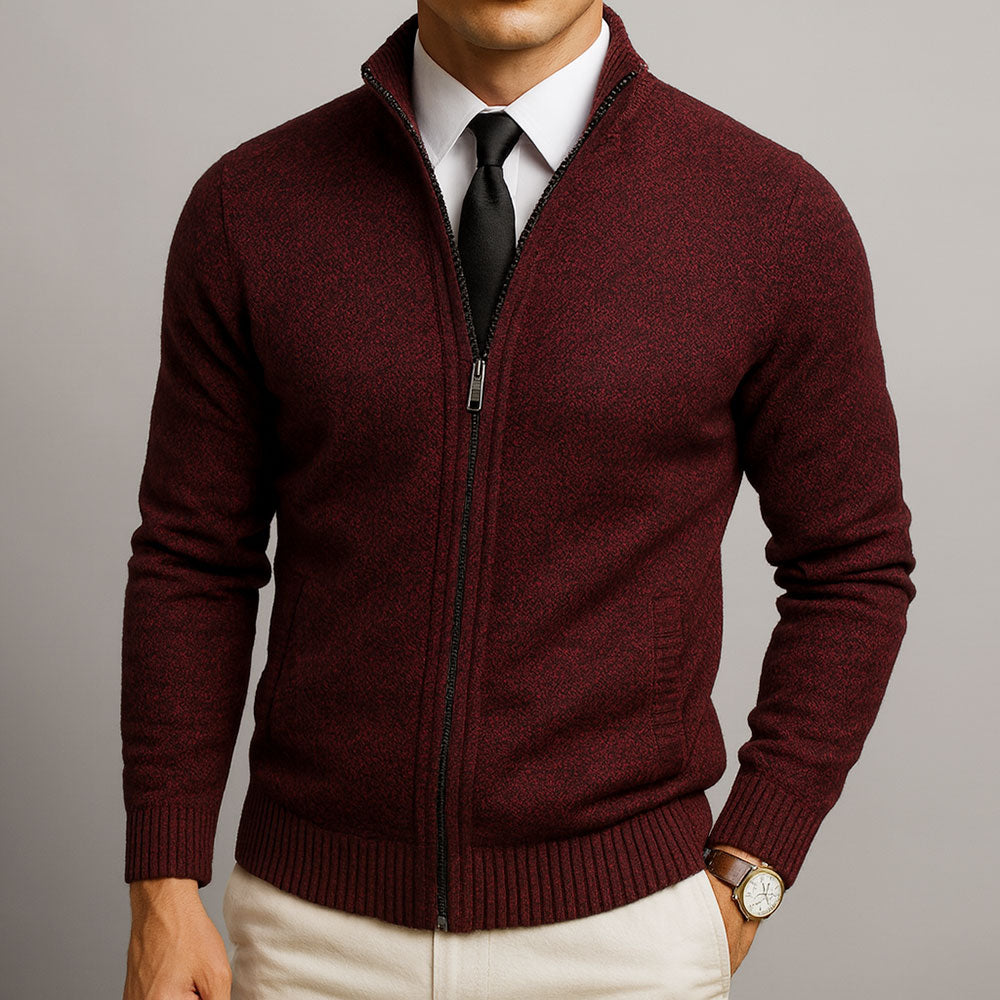 Robert | Gebreide Cardigan met Rits