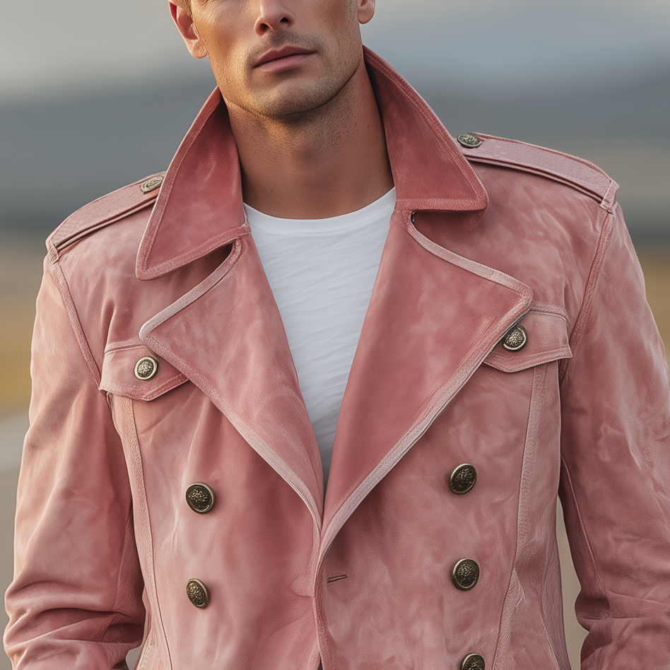 Noud™ – Dubbelrijige Western Jas met Epauletten