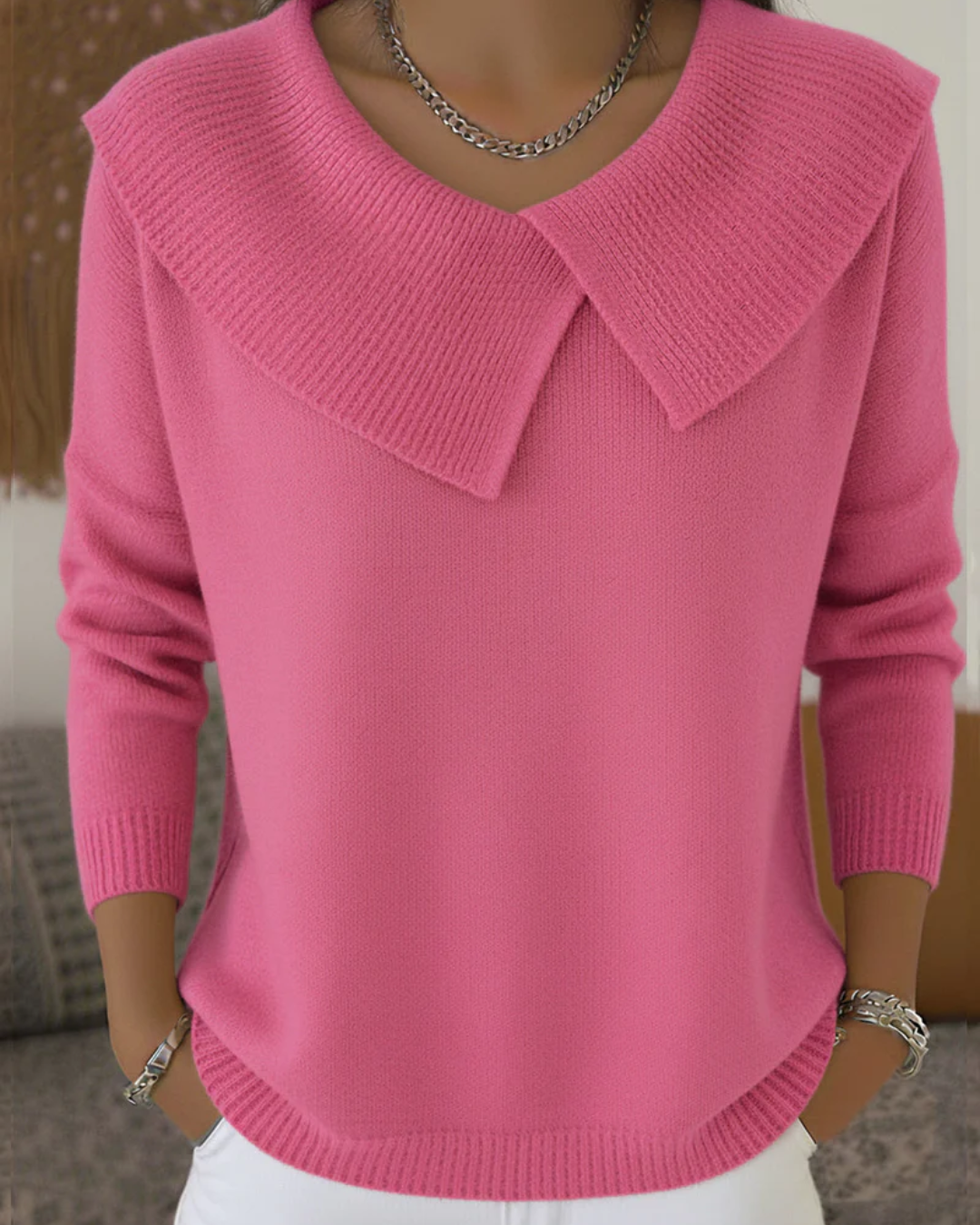 Lucia - Warme Pullover met Zachte Kraag