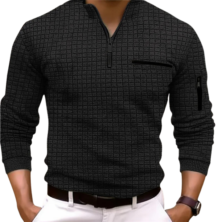 VALENTIN | LUXE GEWEVEN POLO MET RITS