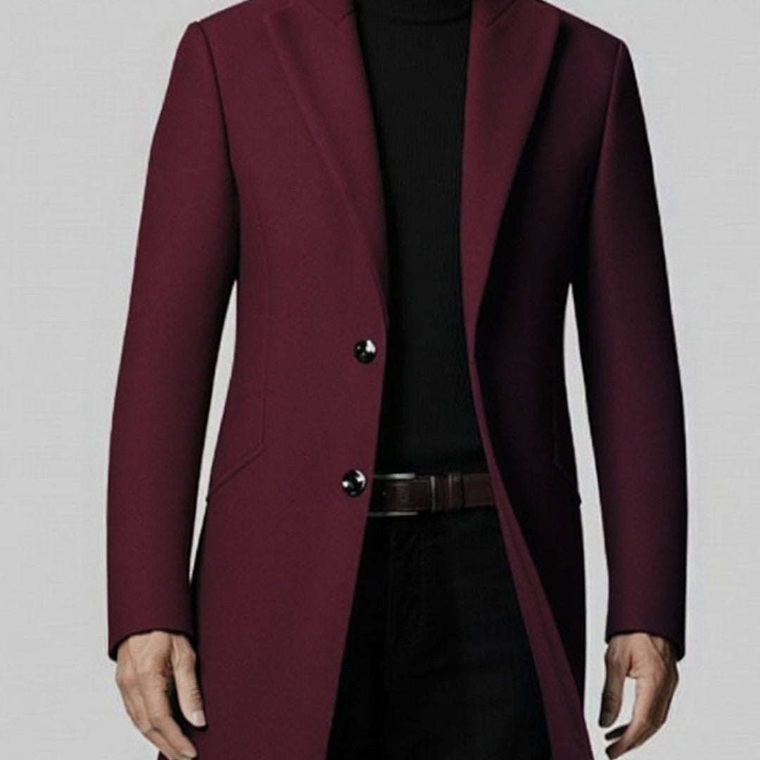 Vellaro – Heren Slim-Fit Grijs Tartan Jas