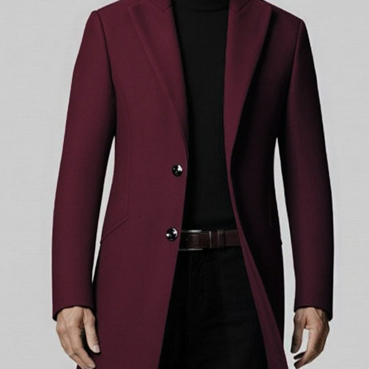 Vellaro – Heren Slim-Fit Grijs Tartan Jas