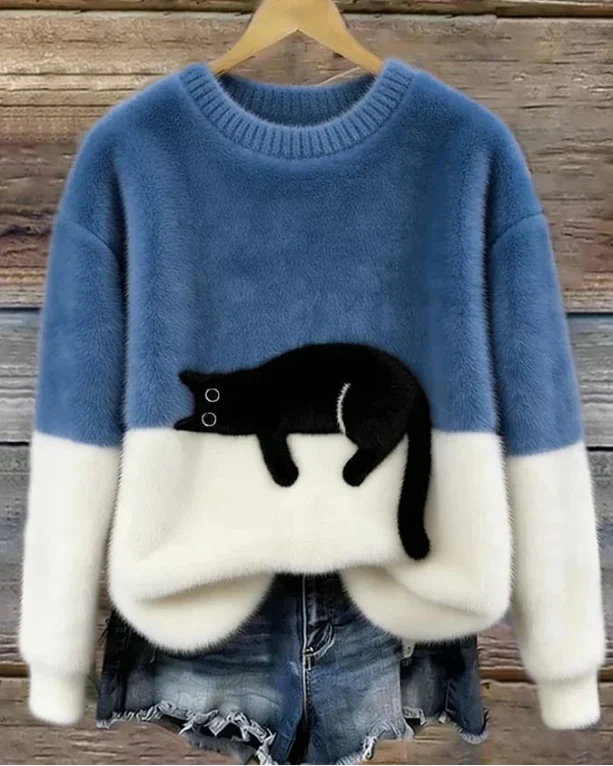 Luna - Dames Trui met Kattenmotief
