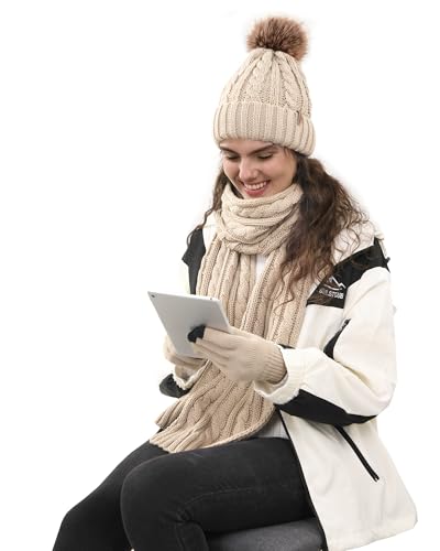 Winter Elegante set van muts-sjaal-handschoenen